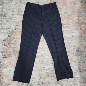 Jhane Barnes Navy Pinstripe Pants